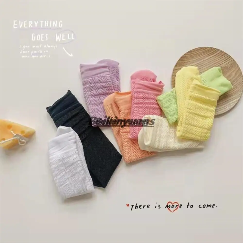 Children mesh socks baby heap sock cotton candy crus stripes lovely princess socks toddler joker sokken baby accessories