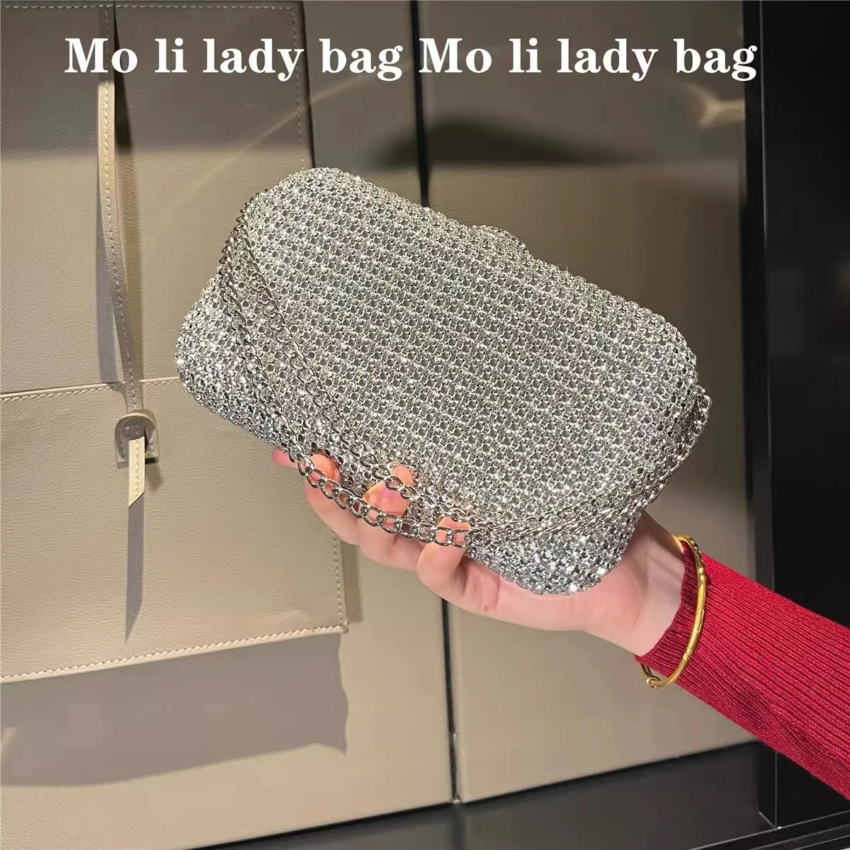 Luxury Crystal Shiny Diamonds Evening Bag Bling Fashion Women Handbag Wedding Party Clutch Purse Female Shoulder Crossbody Bag