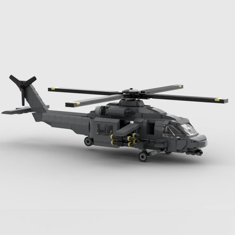 MOC Spaceship UH-60 Black Hawk Armed Plane Model Building Block Fighter DIY Bricks Assembly Set Creative Toys Xmas Gift 776PCS