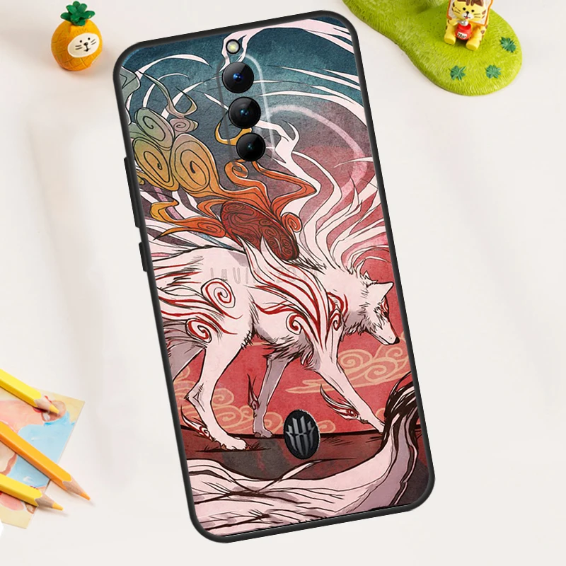 Japanese Style Anime Fox Case For ZTE Nubia Red Magic 8S Pro 9 Pro Plus RedMagic 8 Pro 7 7S 6 6S Pro 5S 5G 6R Cover