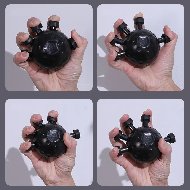 أربطة مقاومة لتقوية الأصابع قابلة للتعديل بـ 5 أصابع لتدريبات التسلق وتمارين اليد المحمولة #4