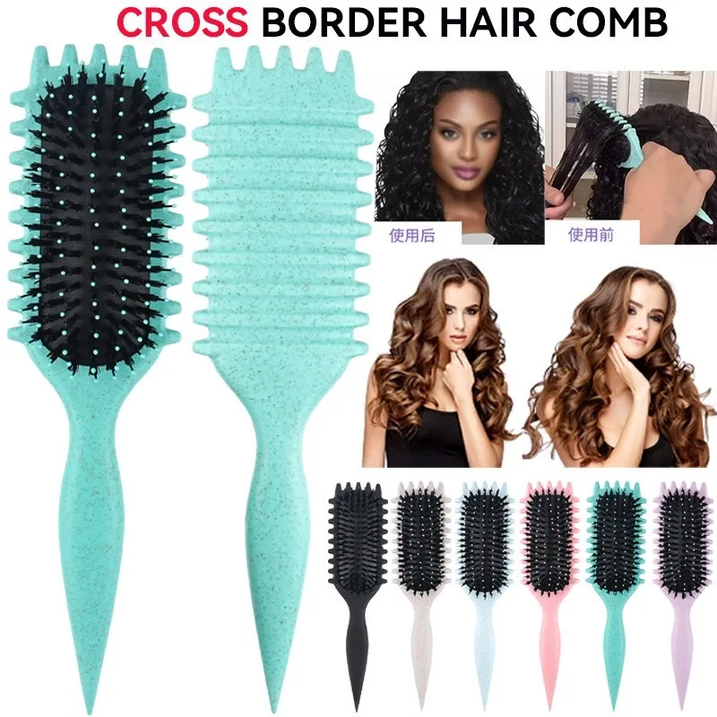 Barbershop Krullend Haar Kappers Kam Vrouwen Detangling Kammen Haar Rechttrekken Hoofdhuid Massager Kammen Snoep Borstel Gereedschap
