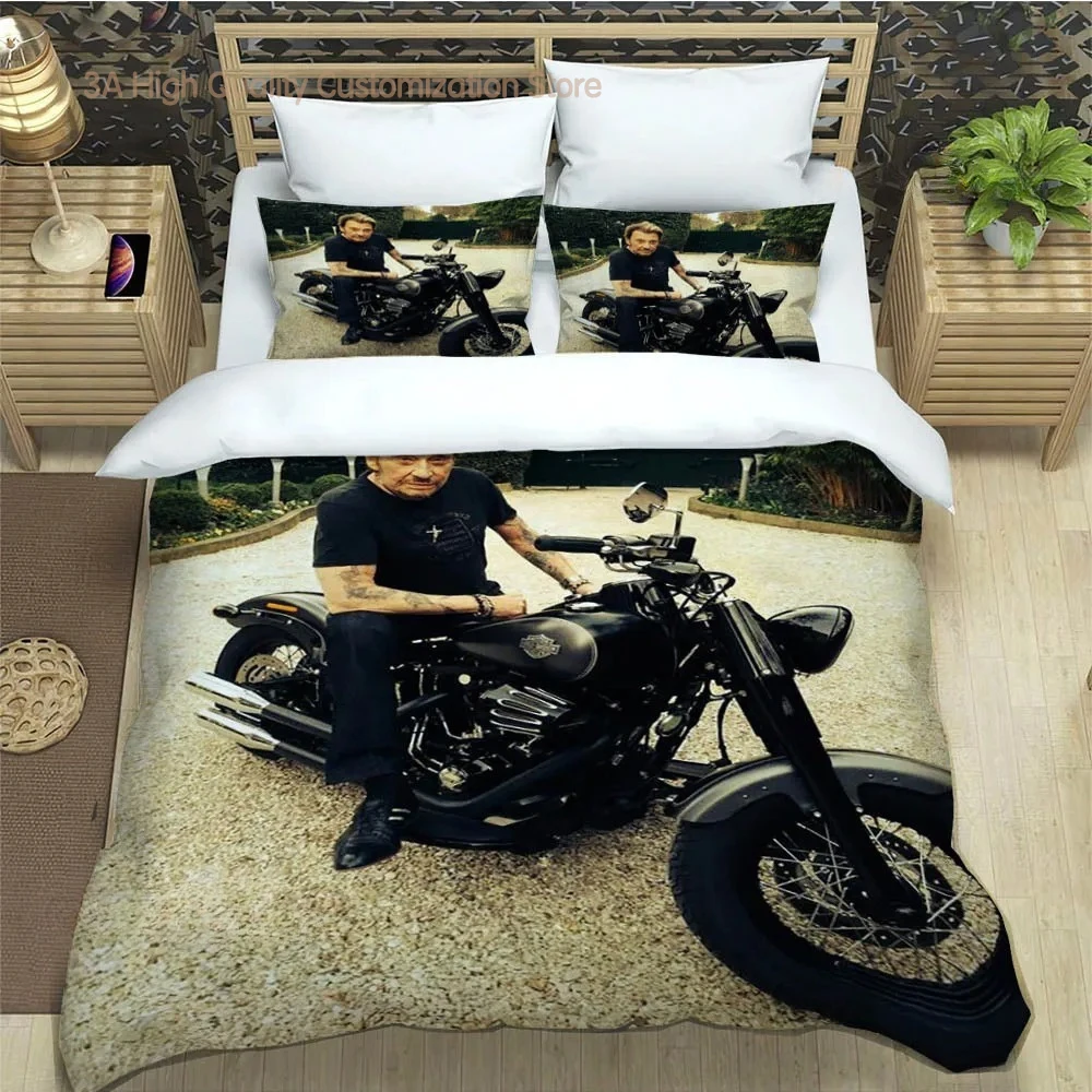 

Rock star Johnny Hallyday Bedding Sets exquisite bed supplies set duvet cover bed comforter set bedding set luxury birthday gift