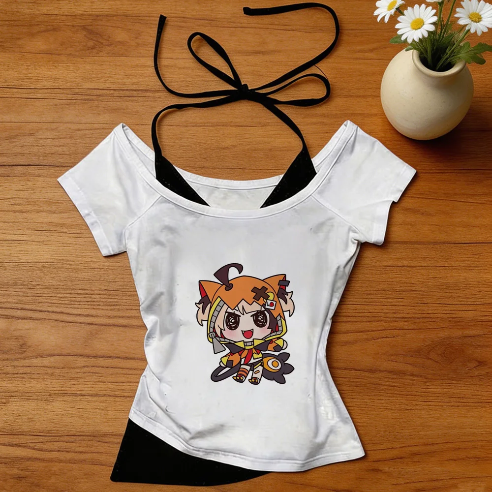 Zenless Zone Zero crop top teen manga dollette goth funny gothic t shirt cute meme harajuku cheap y2k