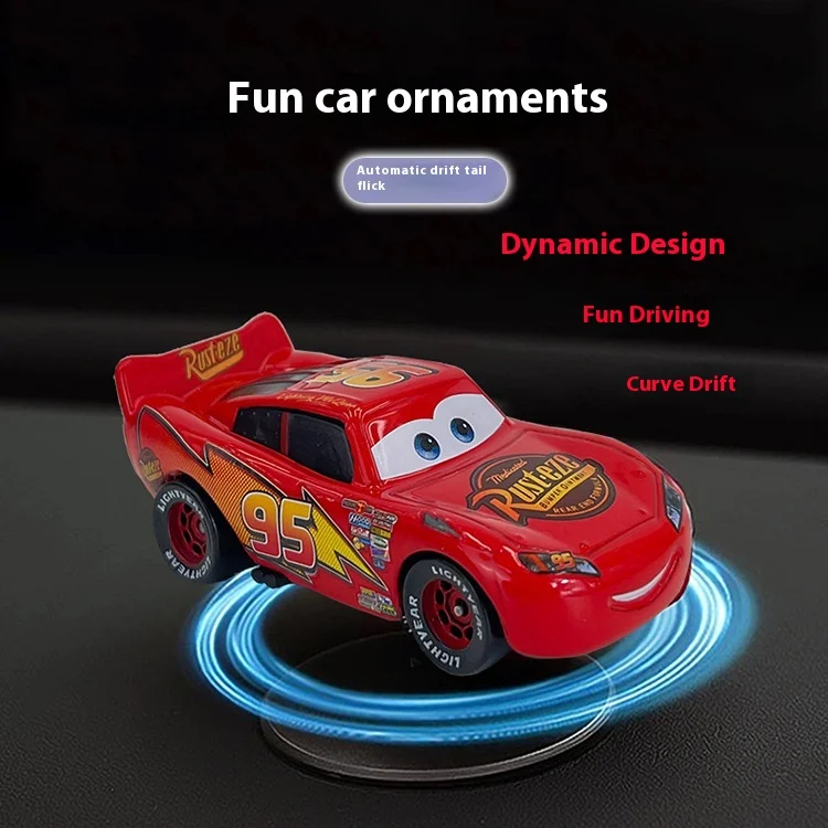 Disney Pixar Cars Lightning McQueen legering automodel - draaiende en drijvende actie met autolijm, leuk autodecor voor verzamelaars