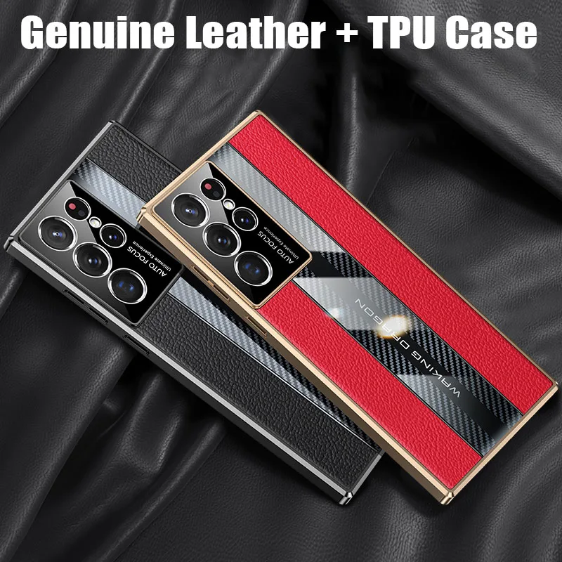 

Fashion Sport Car Design Carbon Fiber Genuine Leather Soft TPU Cover Case For OPPO Reno 8 7 6 5 Pro Plus Find X5