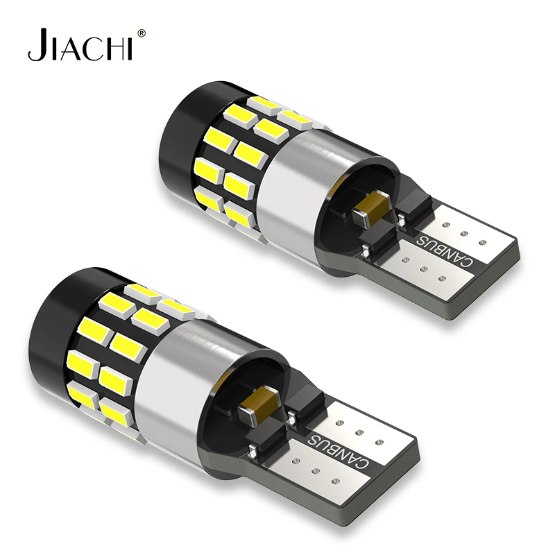 

JIACHI 50 шт. T10 светодиодные лампы Canbus Light W5W 168 501 без ошибок, неполярные аксессуары для салона автомобиля, габаритная лампа, белый, 12-24 В постоянного тока