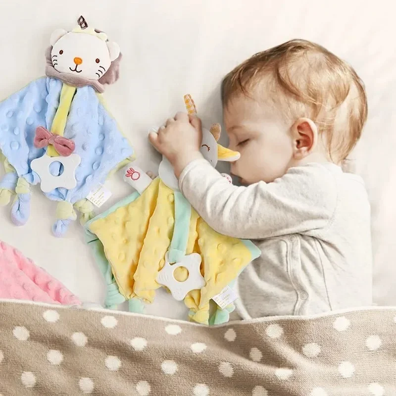 

Security Blanket for Babies-Soothe Baby Comforter Blanket Plush Stuffed-Animal Appease Towel Soft Plush Newborn Sleeping Dolls
