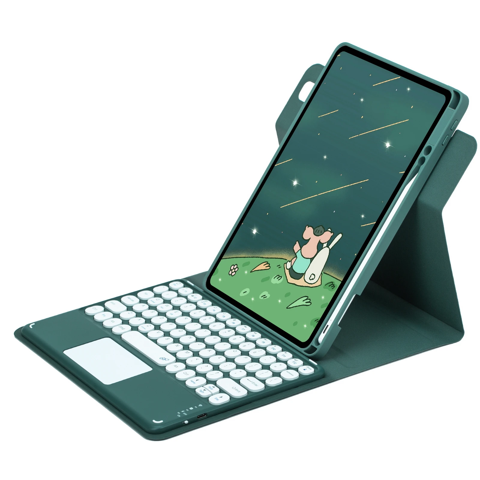 

Чехол с поворотом на 360 градусов для iPad 11 2025 A16, 11-дюймовый чехол-клавиатура для планшетов iPad 11-го поколения A16, чехол A3355 A3356 A3354 Funda