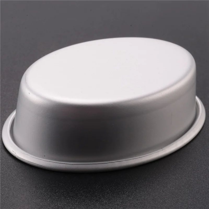 

AA76-50Pcs Mini Oval Egg Shape Aluminium Alloy Metal Cheese Pan Cake Mold Bread Mould Tart Holder Pudding Jelly Tin