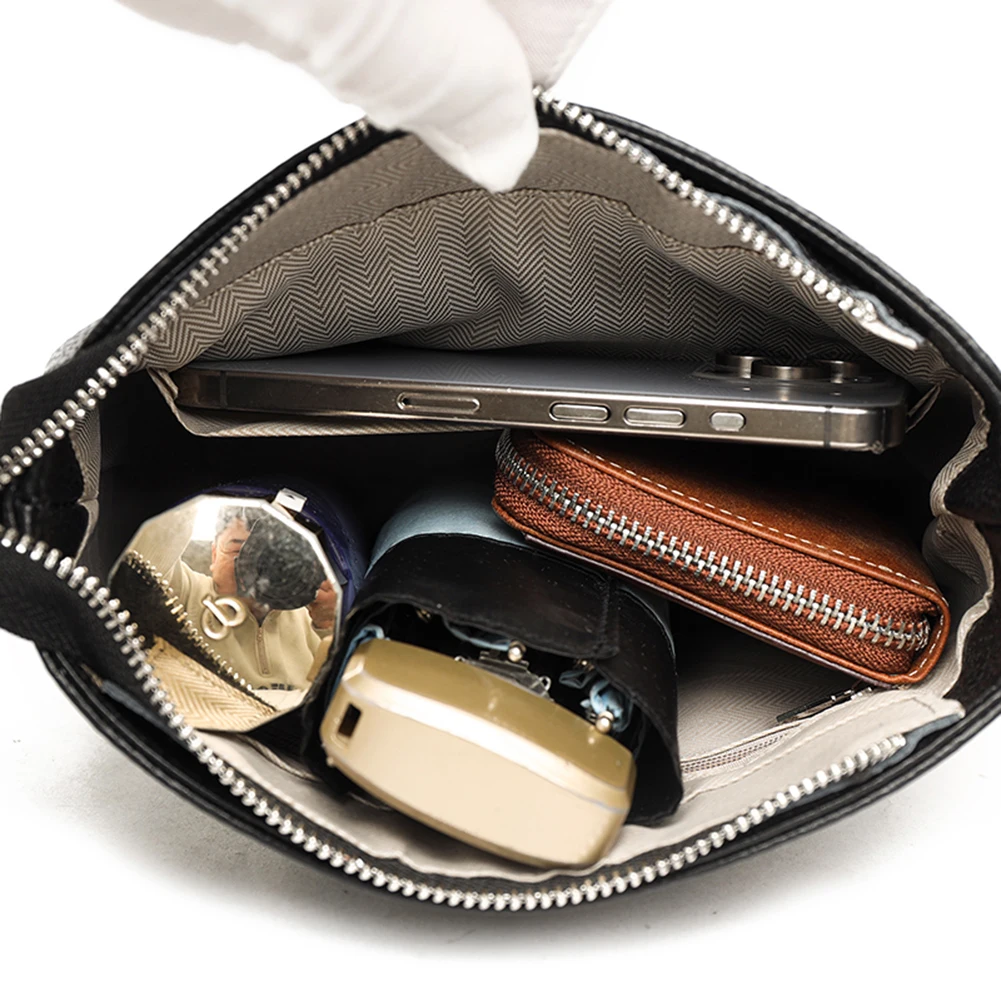 

Genuine Leather Shoulder Bag with Guitar Strap Trendy Crossbody Bag Casual Shoulder Purse Satchel Purse for Women