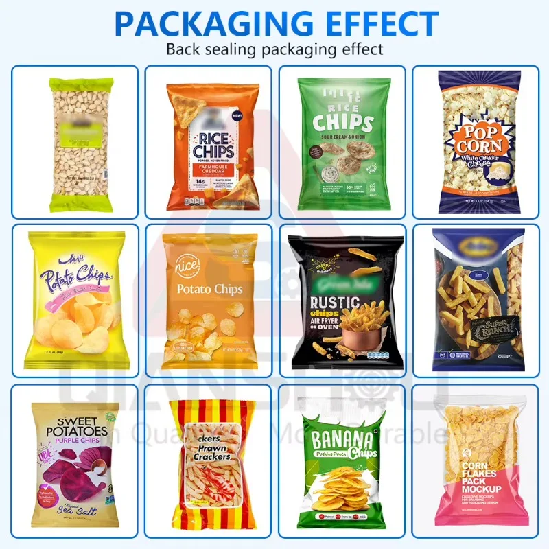 Automatic Chips Banana Chips French Fries Packing Machine 2 Heads Weighing Filling Sealing Machine With Nitrogen Port