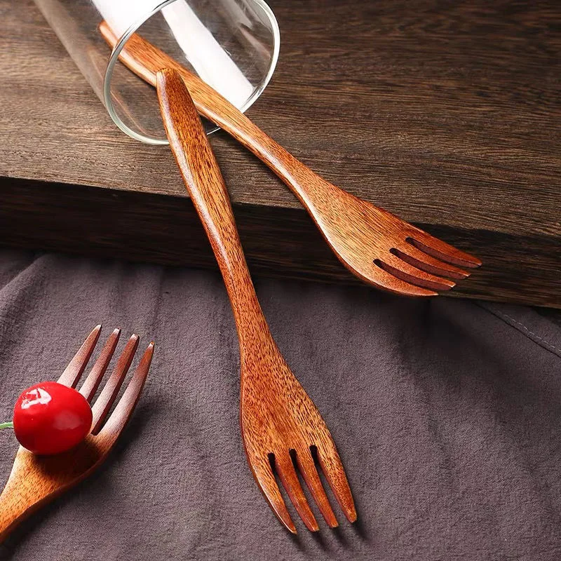 Wooden Fork Set Dessert Fork Fruit Salad Fork Bento Box Accessories Wooden Cutlery Kids Cutlery Kitchen Cutlery Accessories