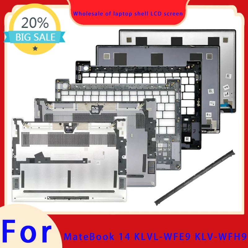 Suitable for MateBook 14 Ryzen Edition KLVL-WFE9 KLV-WFH9 Laptop LCD Screen Top Cover Screen Frame Palm Bottom Shell Hinge Cover