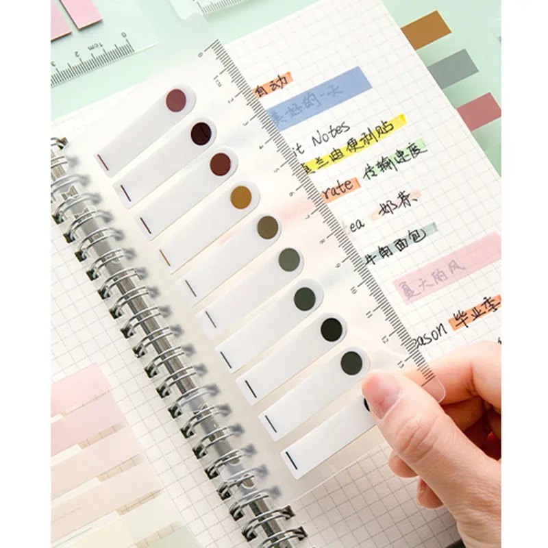 200 Sheets Kawaii Sticky Notes Posted It Notes Bookmark Loose-leaf Index Colorful Sticker Office School Supplies Stationery