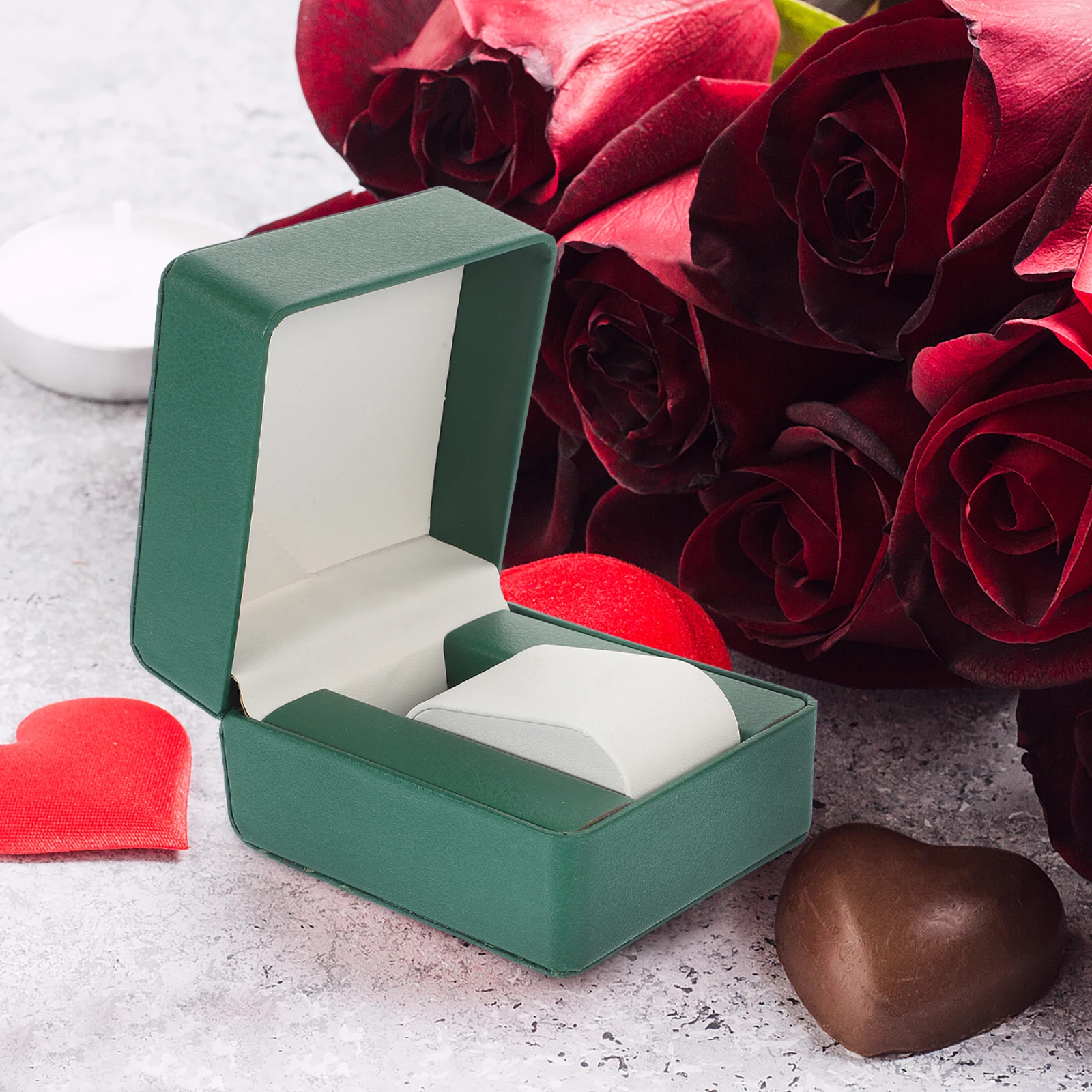 

Pu Watch Box Single Watch Gift Case Green Dustproof Anti Fall Vibration Classic Storage Display Case For Watches