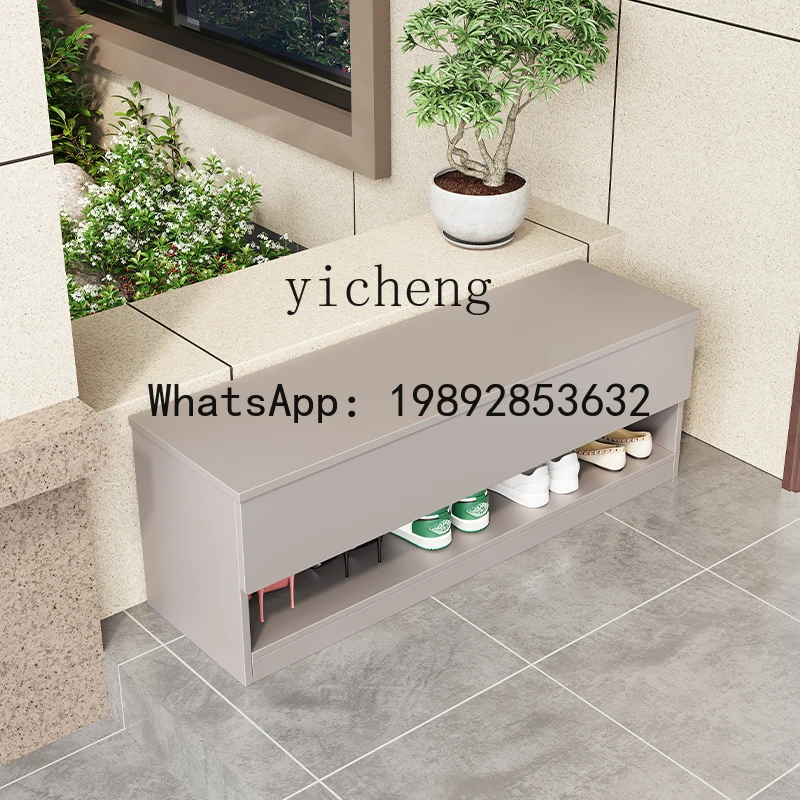 GZ aluminum alloy sunscreen storage stool multi-functional shoe cabinet outdoor waterproof balcony storage small stool