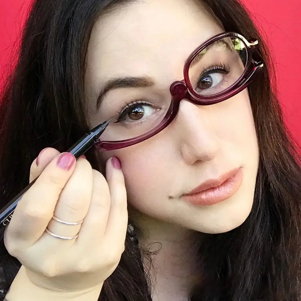 Rotating Makeup Reading Glasses Eyewear Colourful Frame Folding Eyeglasses Vision Care Cosmetic Glasses Women +1.0~+4.0 Diopter