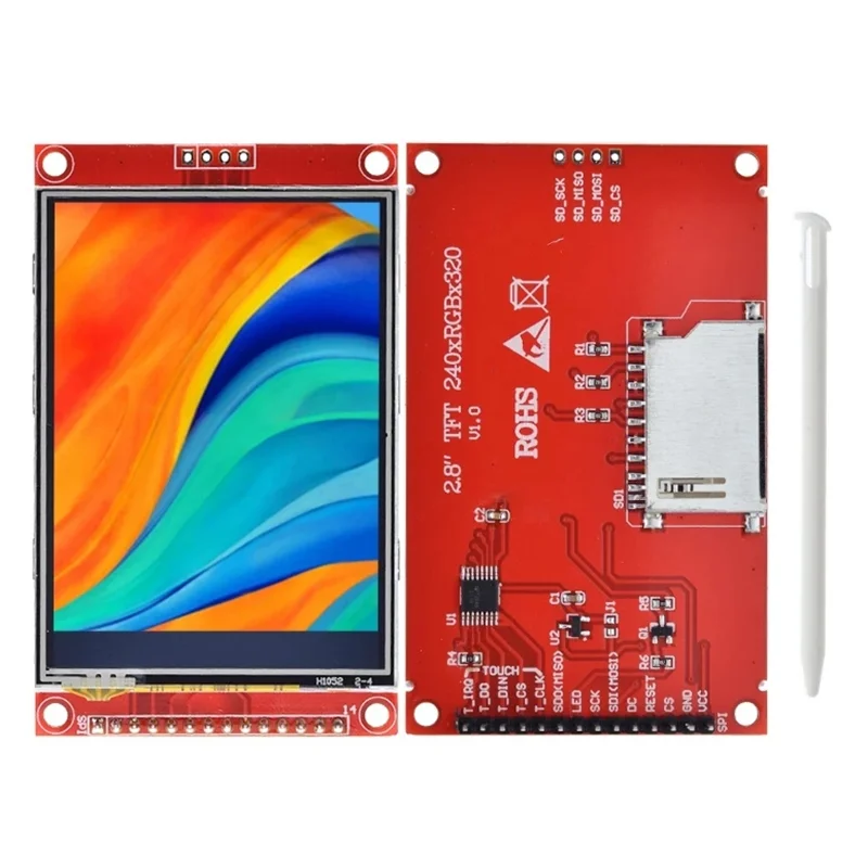 

2.8-inch SPI LCD touch module 240*320 TFT module ILI9341 occupies at least 4 IOs