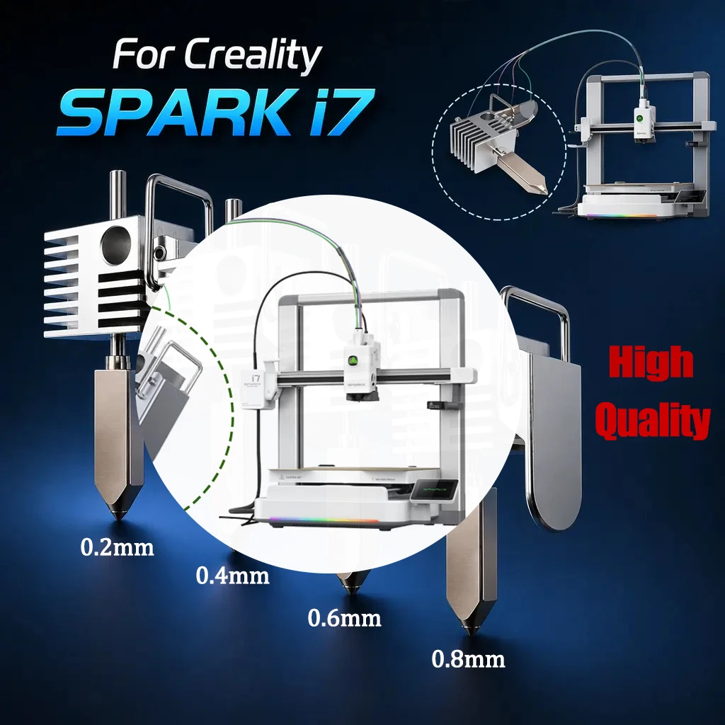 Hardened Steel Hotend For Creality Spark i7 hotend upgrade  Version Hotend For Creality Spark i7 0.2/0.4/0.6/0.8 3D Accessories