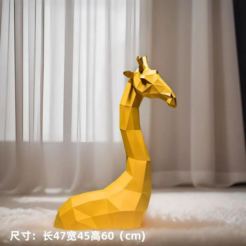 

Животное 3D Art Origami 60 см Жираф DIY Низкая полиэтиленовая бумага Украшения для дома и комнаты Ручная работа Пазлы Бумажная модель Креативный подарок