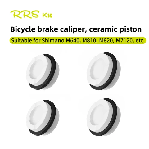 Pistão de cerâmica Rrskit para freios de mountain bike Shimano M6120/M7120/M8020/M8120/M9120/Saint M820 selos de pistões de freio de bicicleta
