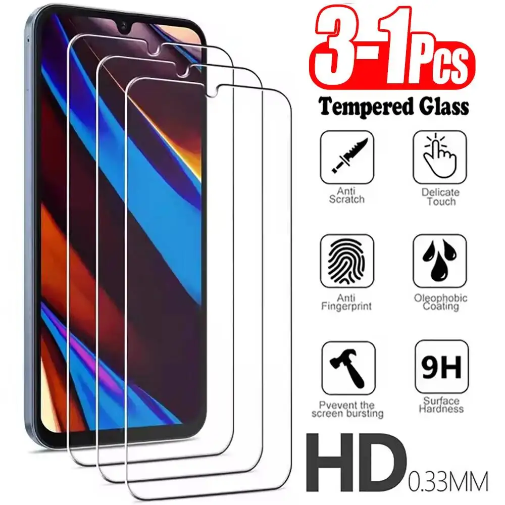 

1-3 шт. закаленное стекло для Samsung Galaxy A05s A05 A15 4G A25 A35 A55 5G A 05 15 25 35 55, защитная пленка на весь экран