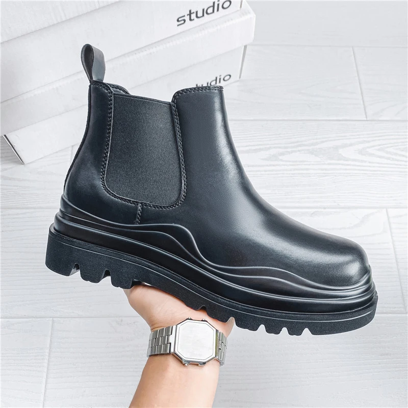 Fashion Men Chelsea Boot Waterproof Man Platform Shoes Desinger Sneaker Men\'s Ankle Boot