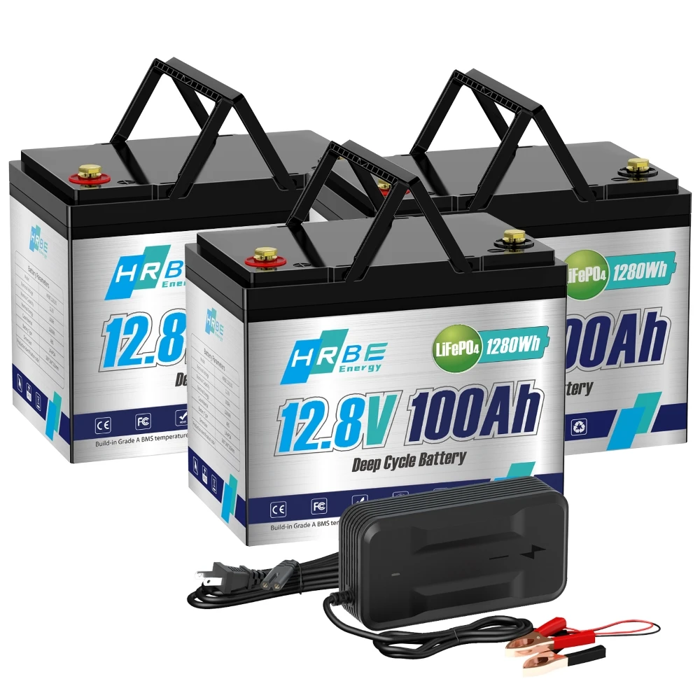 

12V 100Ah 200Ah Deep Cycle Lithium Iron Phosphate Battery,With BMS for RV,Trolling motor,Cabin,Marine,Off-Grid Home Energy