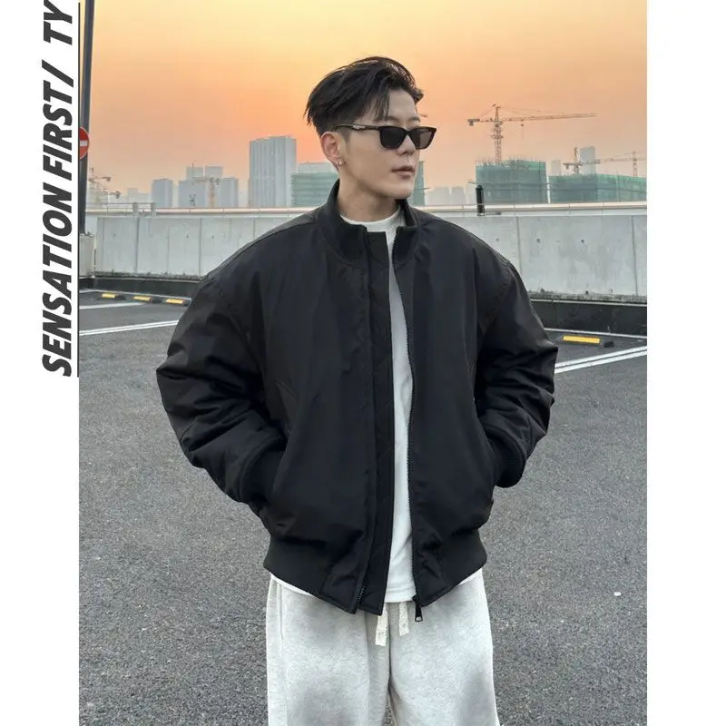 

Thiened Cotton Jaet 2025 Winter New Sle ex Batwing Sve Pilot Jaet Field L American Street Sle Outfit