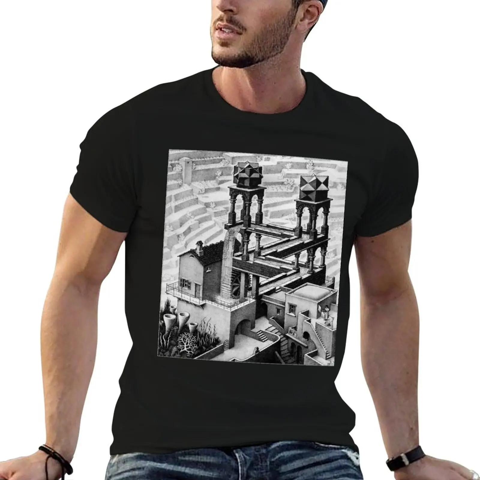

Waterfall by Maurits Cornelis Escher T-Shirt anime t shirts for man man t shirts for men essential t shirt T-Shirt