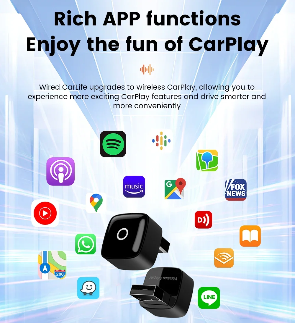 바이두 카라이프에서 무선 카플레이 시스템 스크린 어댑터로 변환하여 베스툰 t 33 이클립스용 안드로이드 오토 부품으로 변환