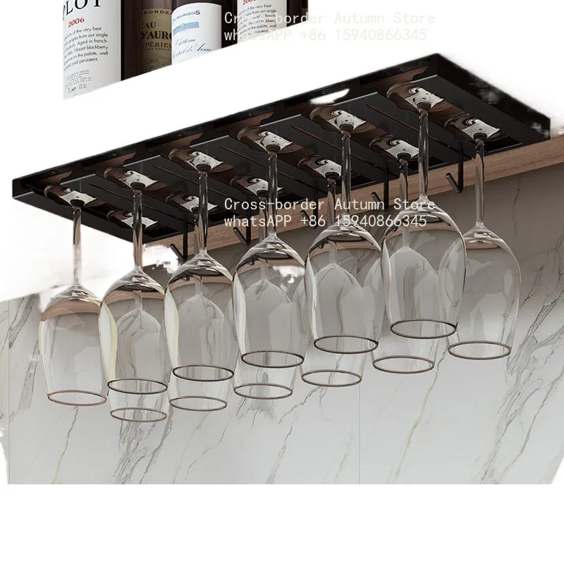 Stainless steel red wine glass holder, upside down goblet storage rack, light luxury high-end ornament