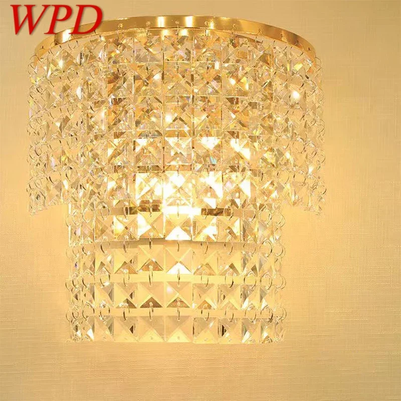 

WPD Contemporary crystal Wall Lamp Indoor Art Living Room Bedroom Bedside Lamp luxurious Hotel Corridor Hallway Wall Lamp