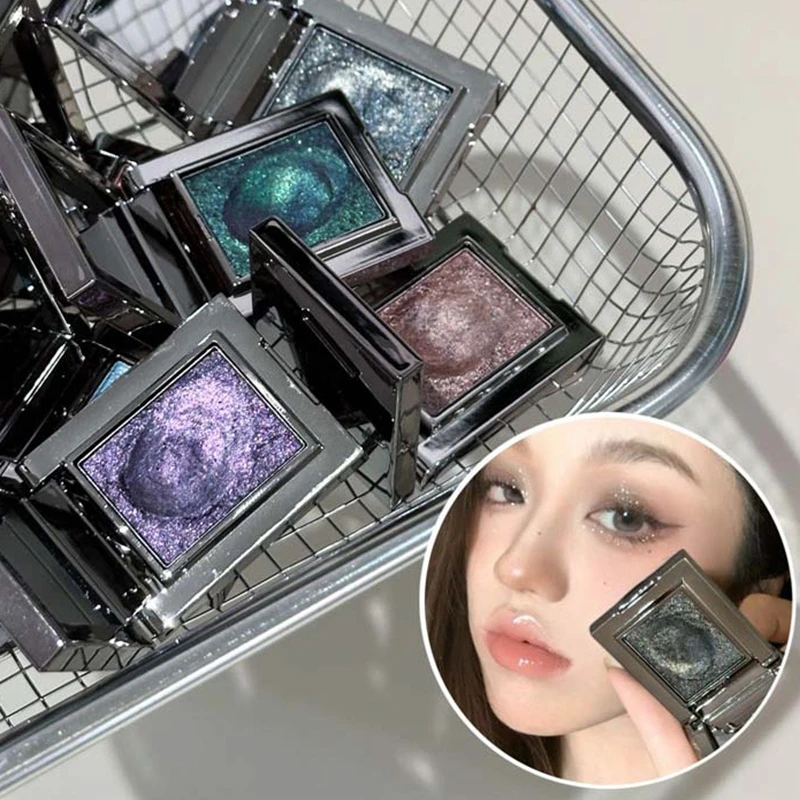 カメレオン ダークグリーン アイシャドウ パレット 細かい塗りやすいスパークリング パール光沢のあるマッシュポテト アイシャドウ ブライトニング メイクアップ