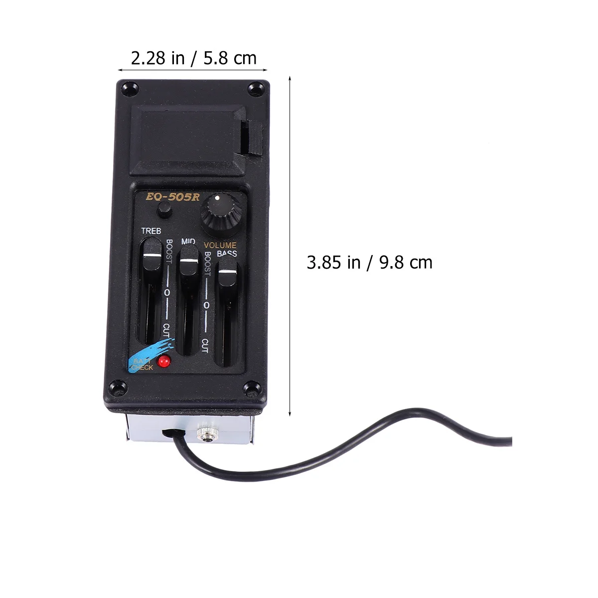 1 قطعة الغيتار Preamp بيزو لاقط Eq التعادل لاقط المهنية آلة موسيقية ملحق تحكم دقيق في الصوت