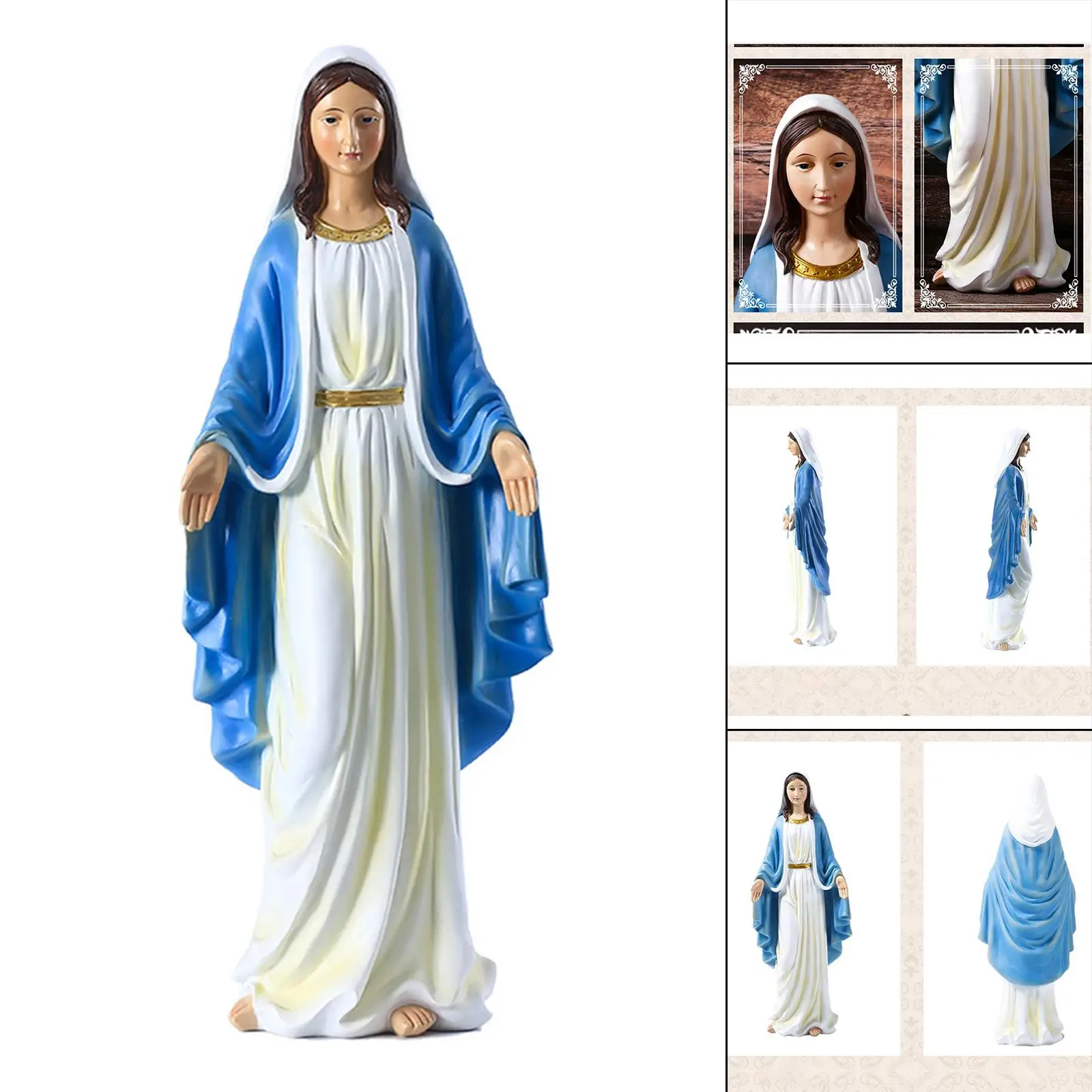 Madna Mary Statue Catholic Crafts Sculpture Our Lady for Decorati