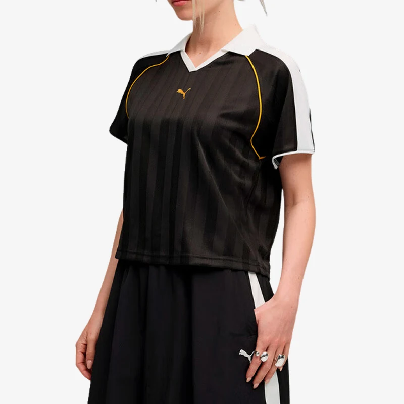 Puma genuine Women's Soccer Patchwork Sports Breathable Polo Shirt 633973-01