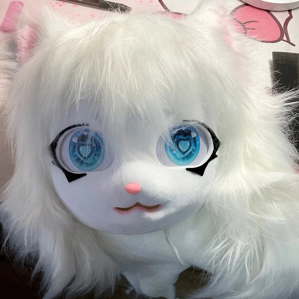 Fursuit Kigurumi Beast Head Mask Cosplay Animal Cat Anime Lolita Kig Skull Helmet Halloween Carnival Party Costume Prop Gifts
