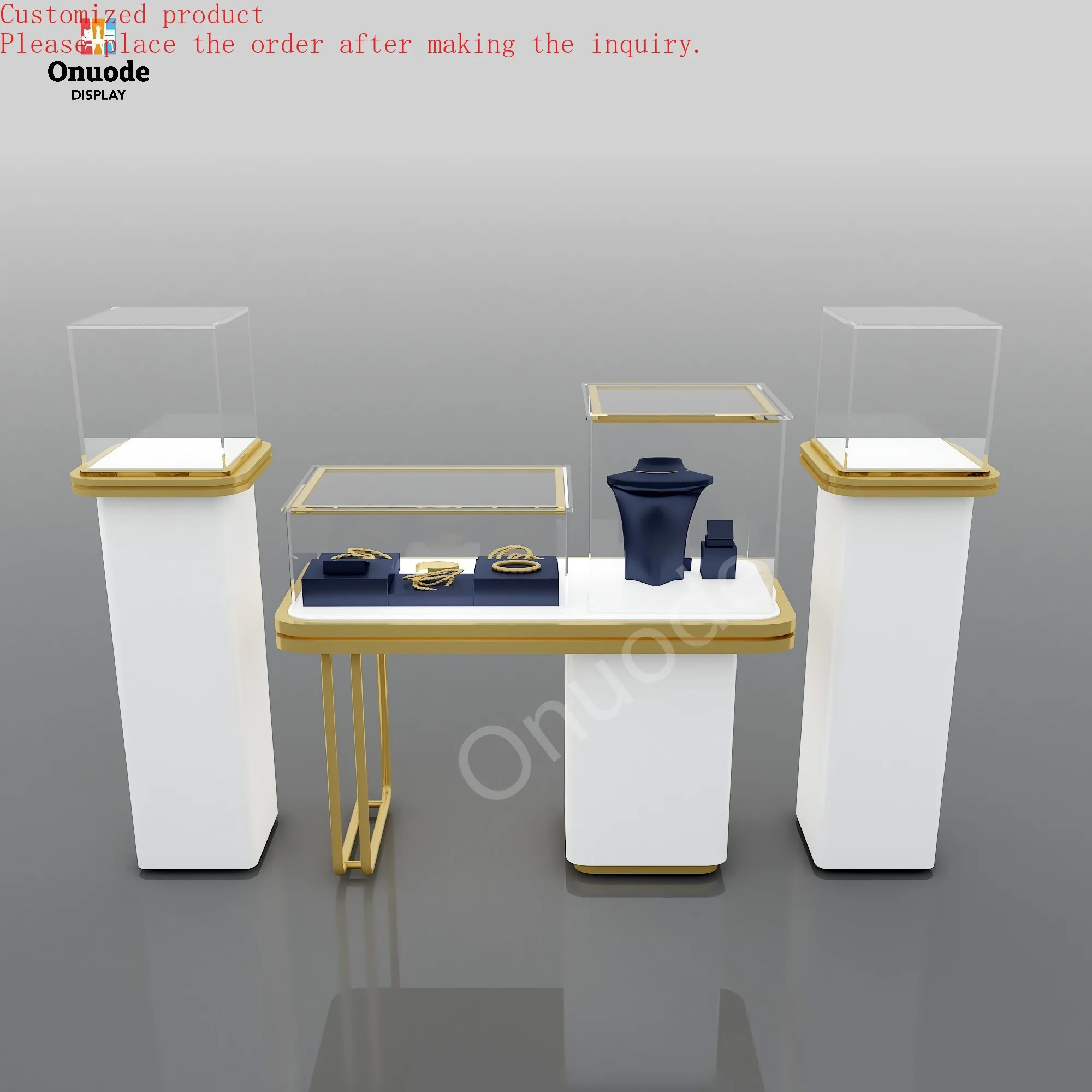 

Custom.Custom High-End Modern Luxury Jewelry Display Cabinet Jewelry showcase Display Cabinet in Retail Stores Shopping Malls Sh