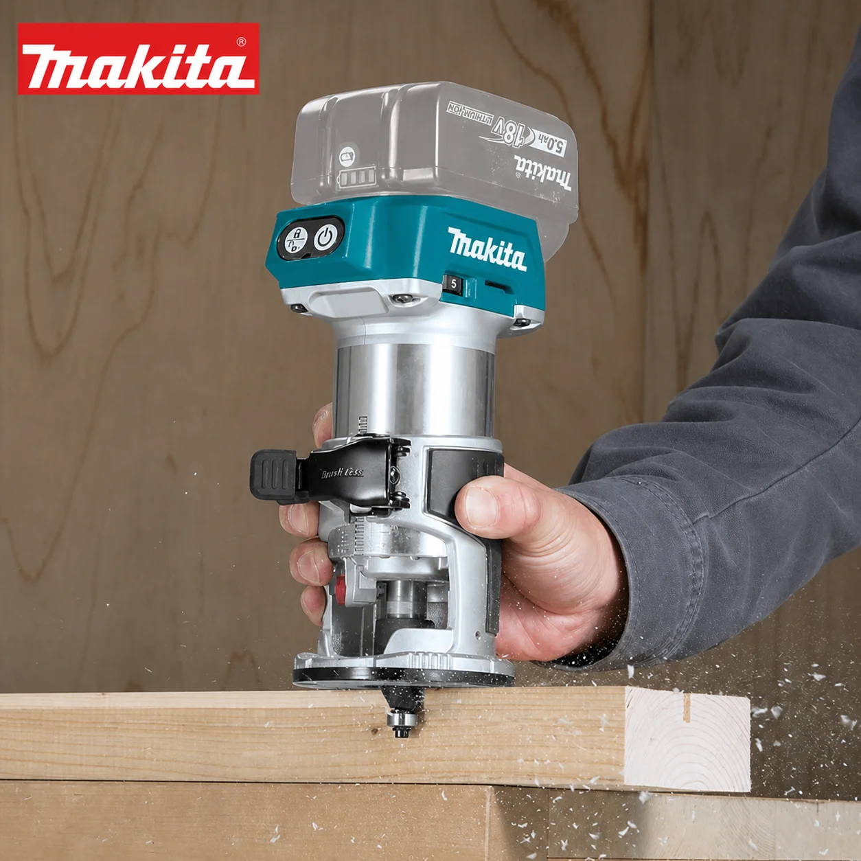 

Makita DRT50 18V LXT Cordless Trimmer Compact Router Professional Rechargeable Slotting&Milling Tool Brushless Edge trimmer