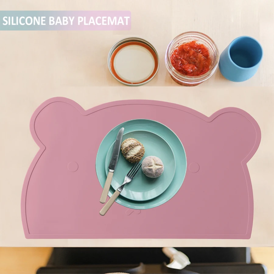 1PCS Baby Silicone Placemat BPA Free Baby Kid Heat Resistant Mat Silicone Table Mat Baby Feeding Dining Table Pads Baby Stuff