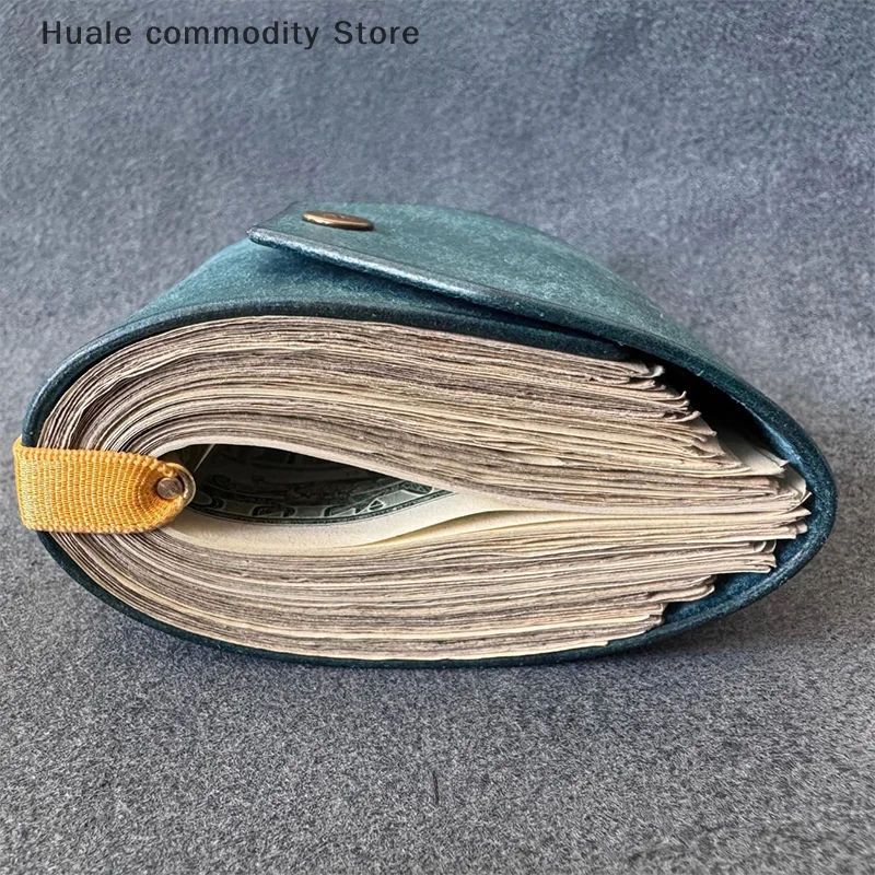 La billetera para envolver efectivo, práctico soporte para dinero con acceso rápido en efectivo, organizador de billetera de cuero para dinero, billetera de bolsillo pequeña y compacta de lujo