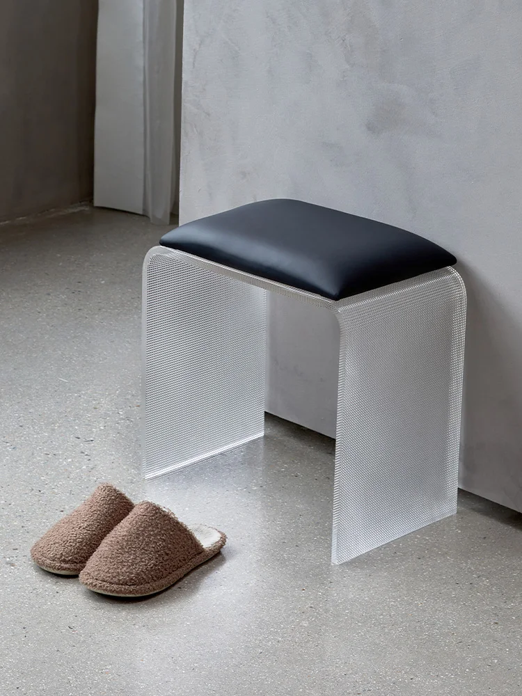 

Acrylic Internet celebrity makeup stool living room dining chair small stool light luxury bedroom dressing stool door shoe