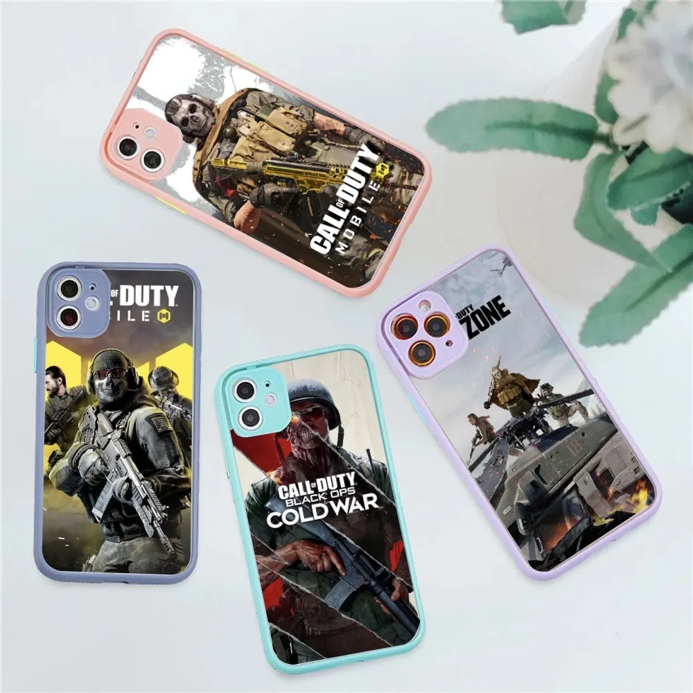 

Game Call Of D-Duty Phone Case For IPhone 14 11 12 13 Mini Pro Max 8 7 Plus X XR XS MAX Translucent Matte Cover