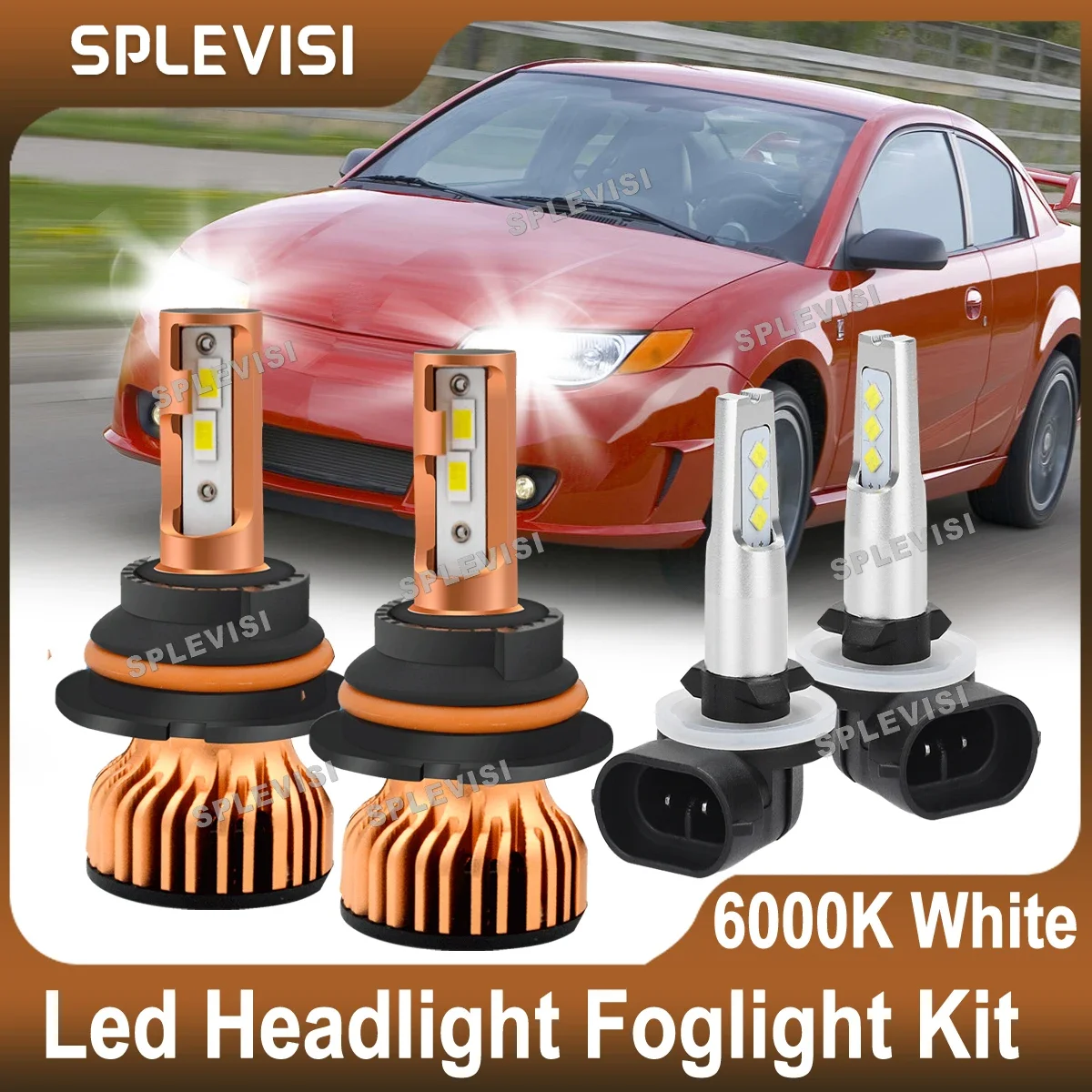 

9007/HB5 Headlight High Low Beam 881 Foglight Kit Replace For Saturn ION 2004 2005 2006 2007 Led Automotivo Xenon White 6000K