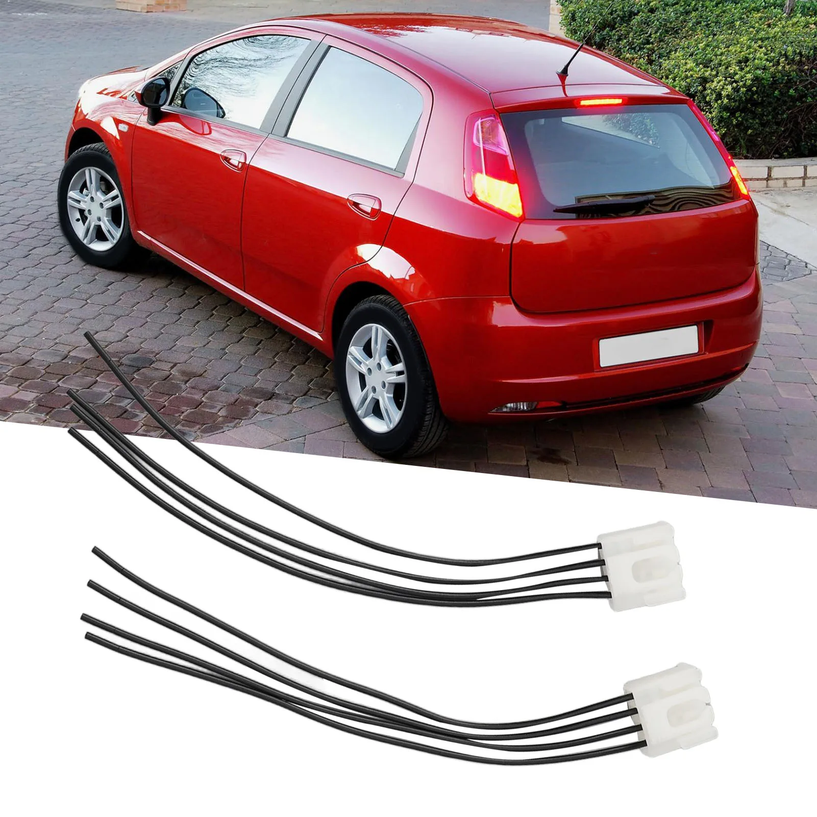 

2 шт. жгута проводов задних фонарей с 4-контактным разъемом из АБС-пластика, OEM-совместимый, для Fiat Grande Punto 2006-2012