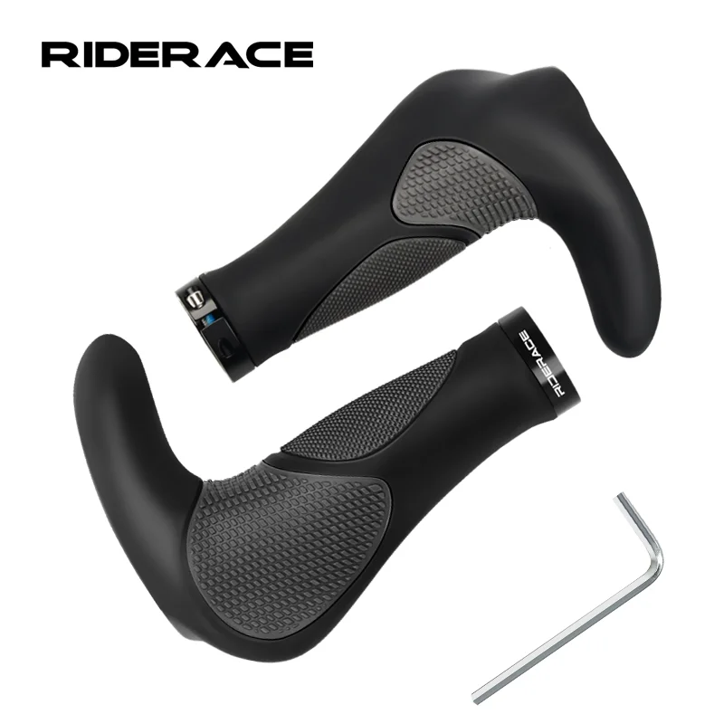 Manopole per bicicletta comode TPR gomma MTB ciclismo ergonomico Soft Lock Mountain Bike manubrio guaina assorbimento degli urti manopole