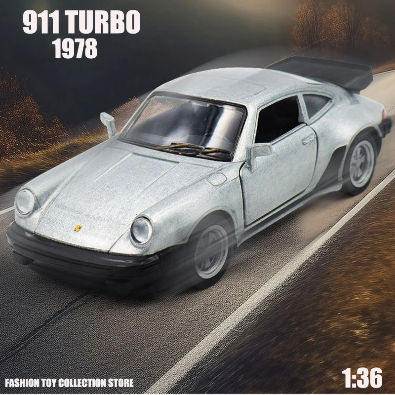 1:36 911 Turbo 1978 Diecast Alloy Car Model Metal Pull Back Simulation Car Toy Sports Car Ornament With To Open Door Gift Car