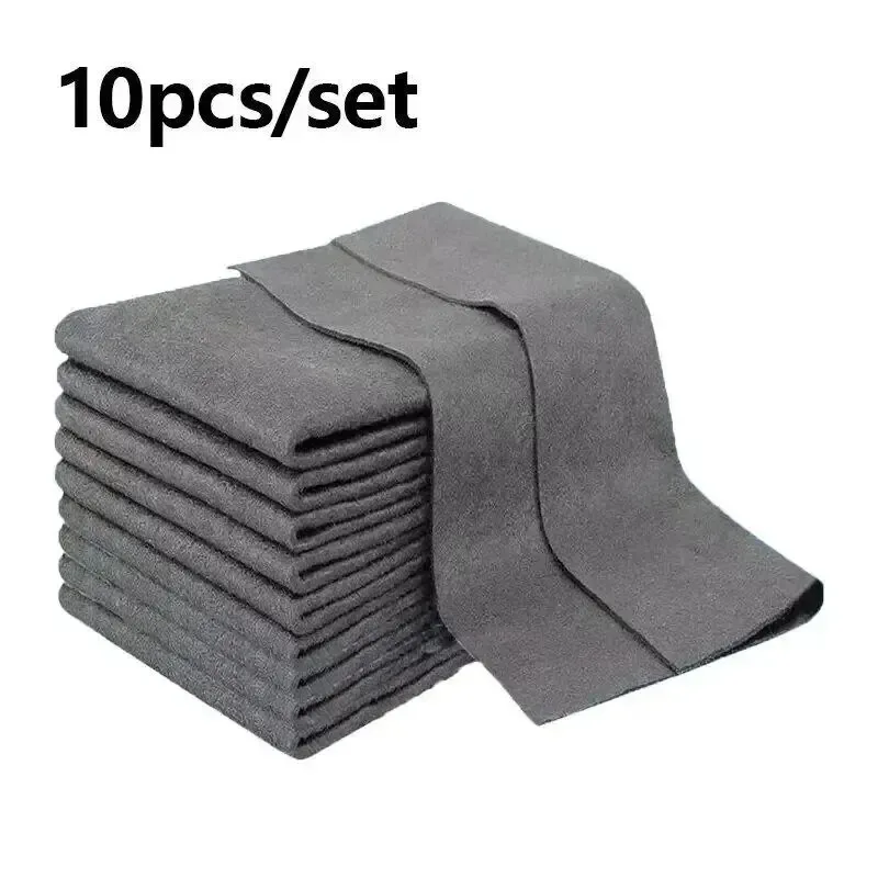 10 pz/set Panno di Pulizia Magico Addensato Nessuna Traccia Nessuna Filigrana Riutilizzabile Panno In Microfibra Pulire Quickly Asciugamani Spugnetto